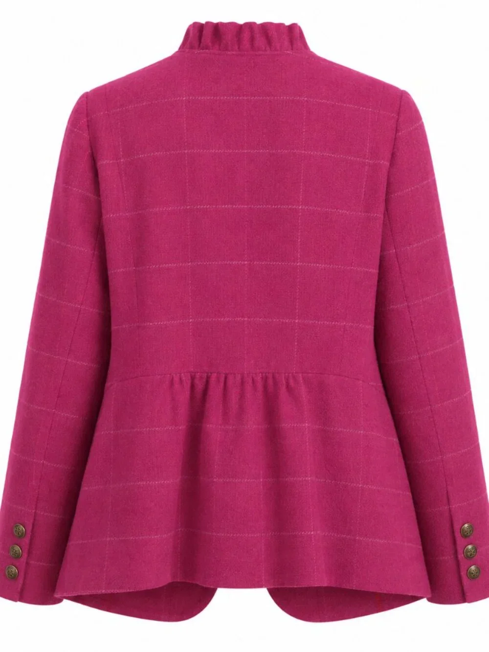 Talbots Pink Ruffled Wool Blazer Size 18W